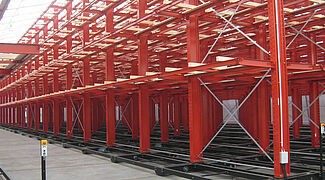 [Translate "International – Français"] Rayonnage cantilever mobile